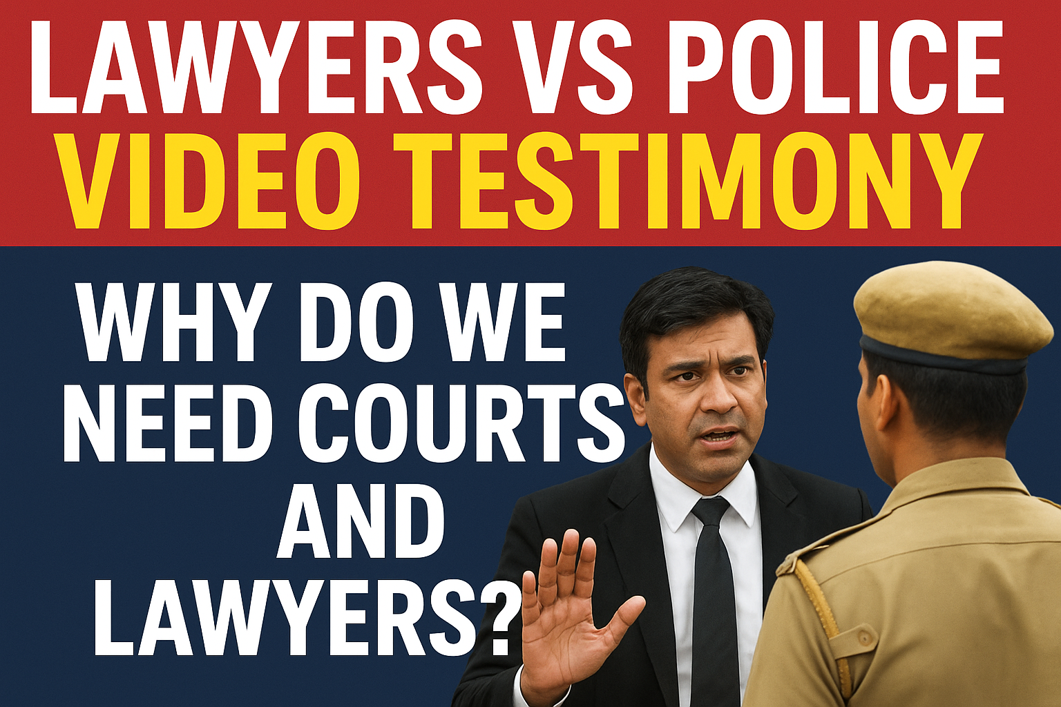 Delhi lawyers protesting against police video testimony in courts