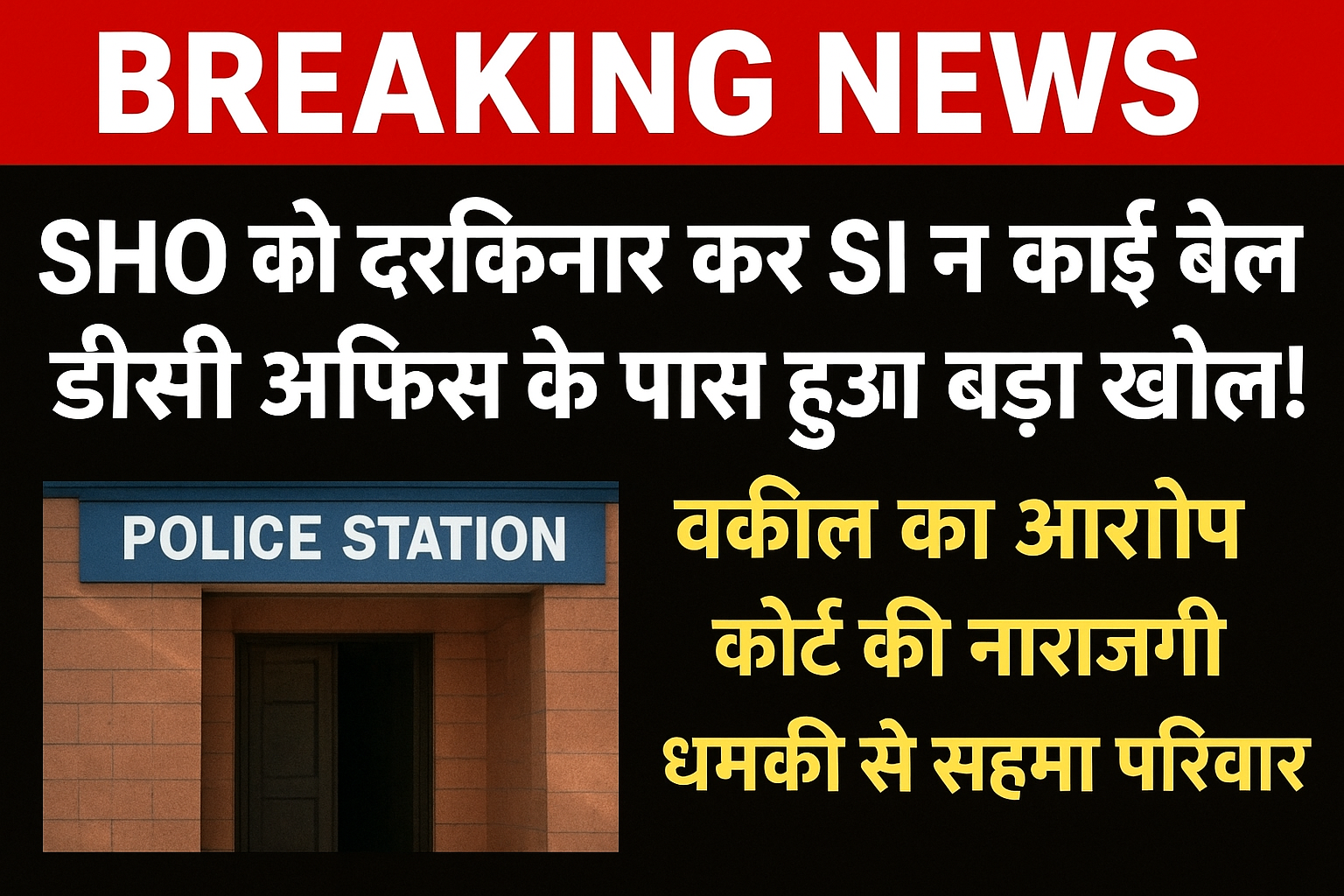 SI bypassing SHO for bail near DCP office with police station