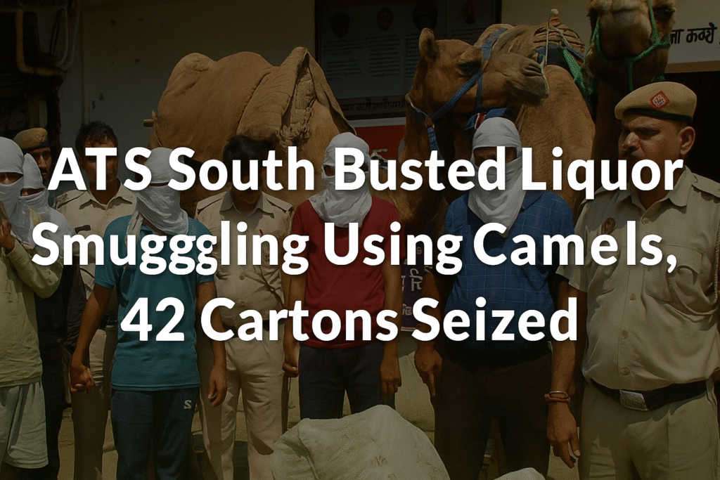 ATS South busted camel liquor smuggling, 42 cartons and 3 camels seized, 5 smugglers arrested in Delhi