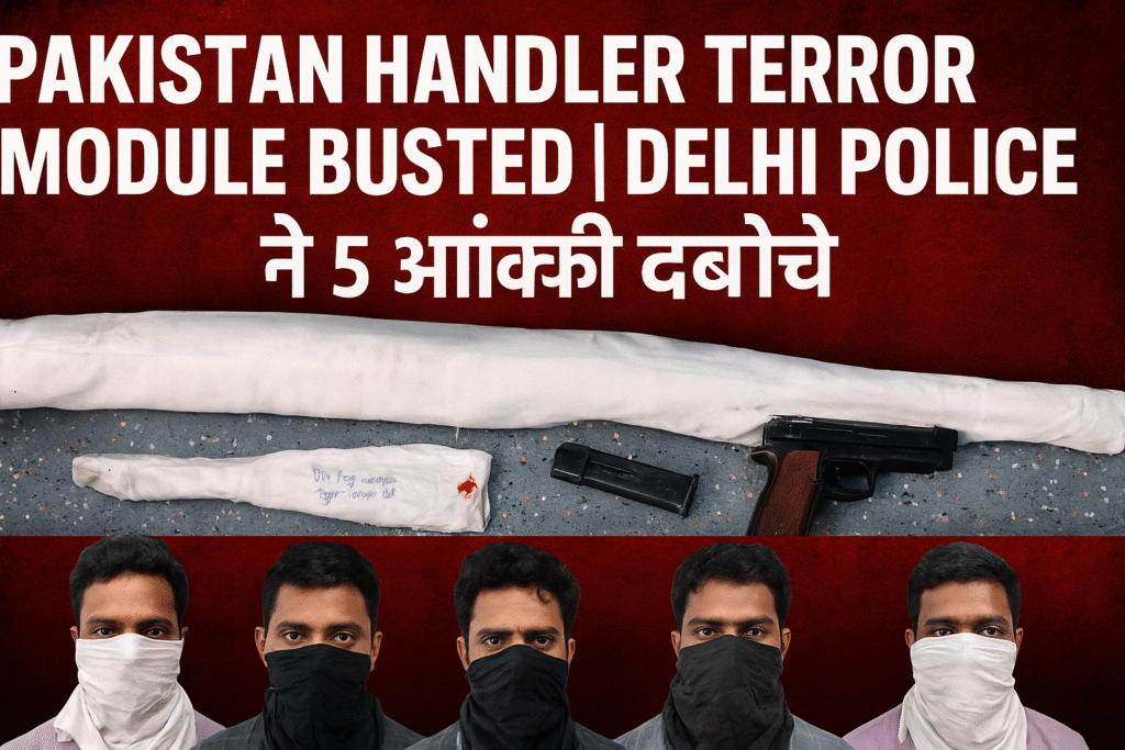Pakistan handler terror module busted | Delhi Police ने 5 आतंकी दबोचे