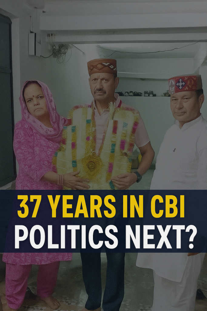 Ramesh Bhardwaj honored with a grand garland after 37 years of CBI service
