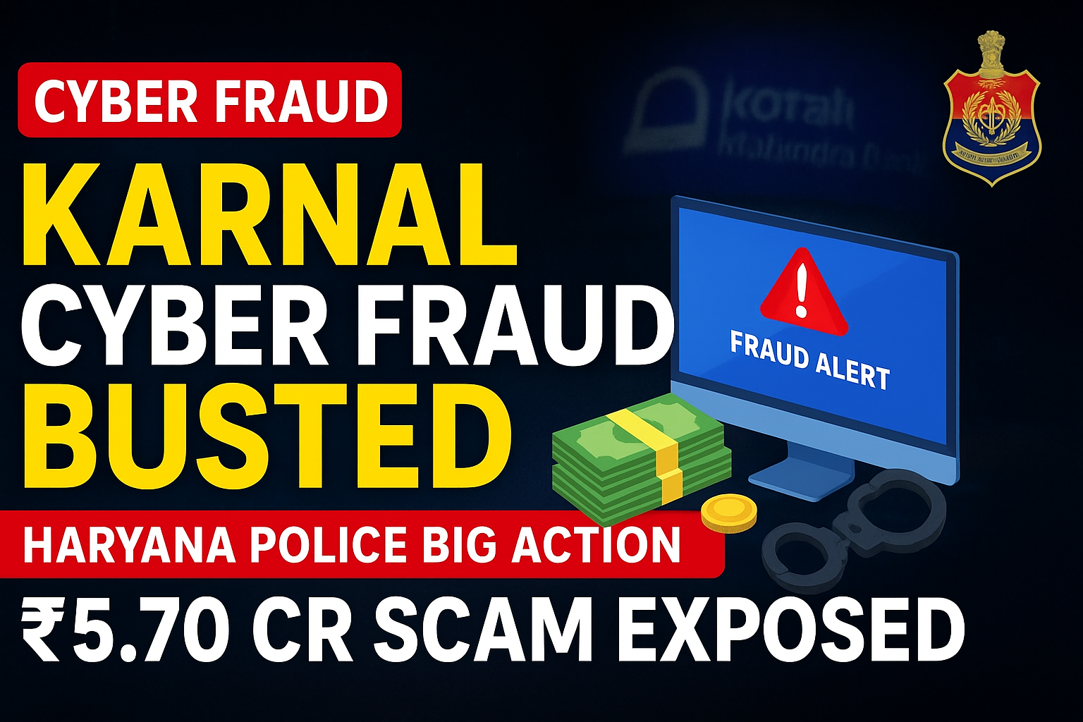 Karnal Cyber Fraud Busted ₹5.70 Crore Scam Exposed | Haryana Police Action