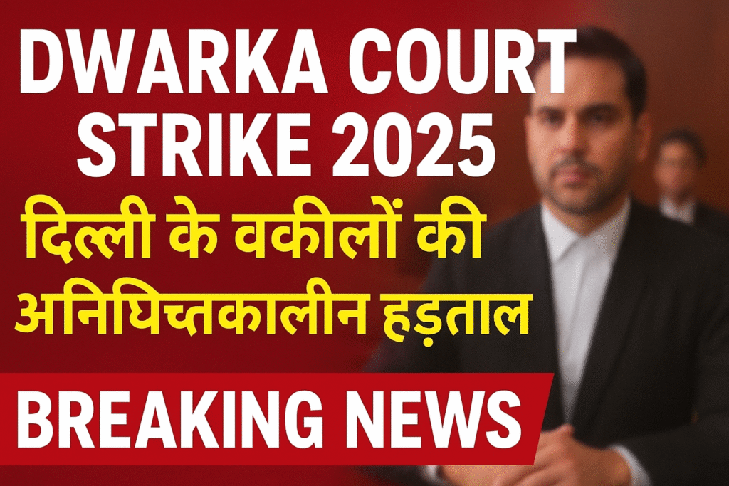 warka Court Strike 2025 – Delhi lawyers announce indefinite strike from 8 September 2025 led by Dr. Surendra Kumar.