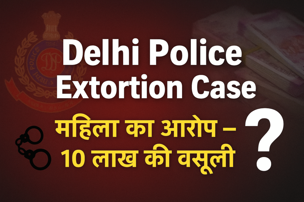 Delhi Police Extortion Case – महिला ने 10 लाख रुपये वसूली का लगाया आरोप