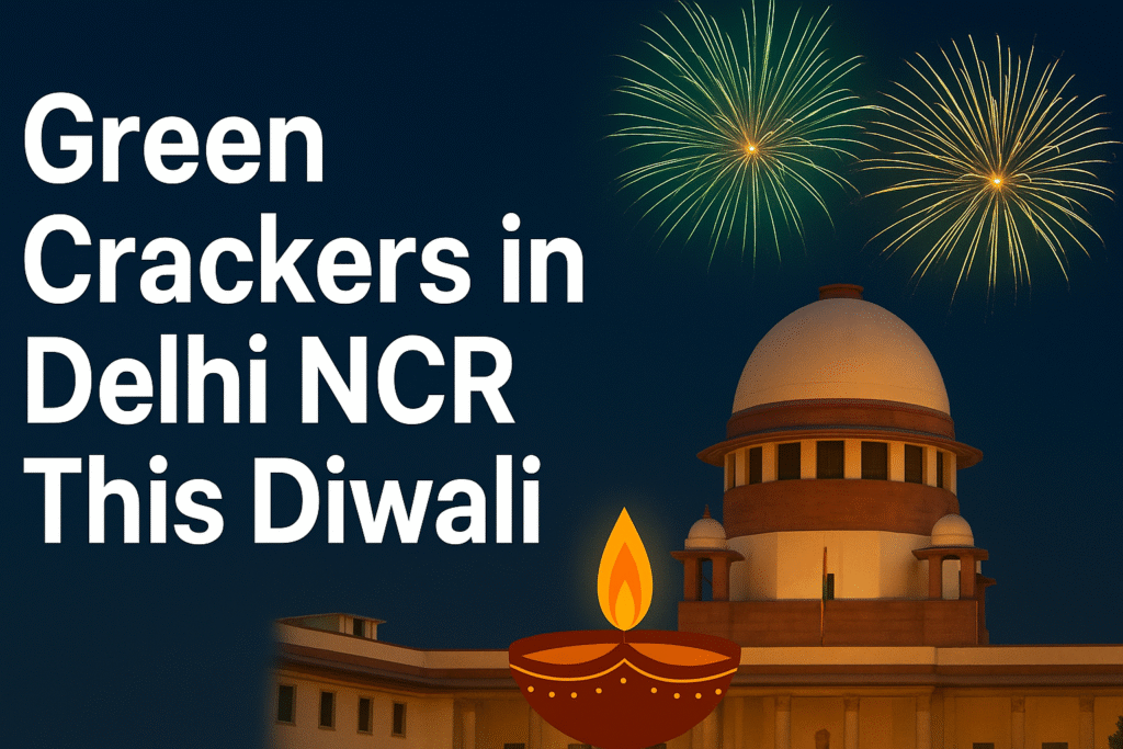 Green Crackers in Delhi NCR This Diwali — Supreme Court allows limited bursting during Diwali 2025 celebrations.Green Crackers in Delhi NCR This Diwali