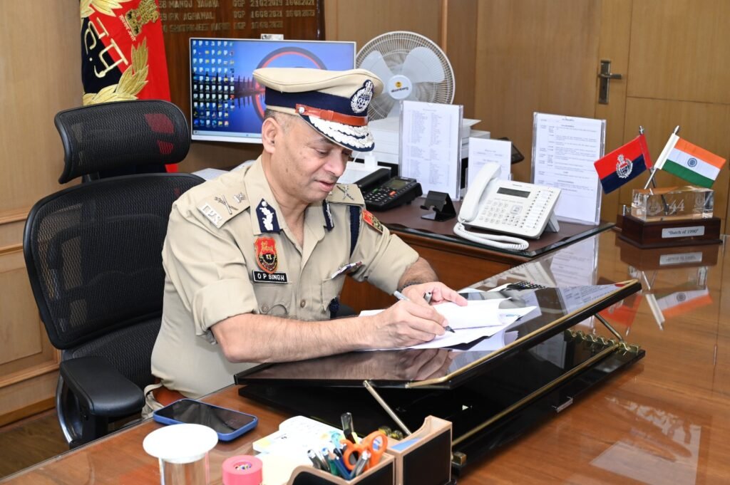 O.P. Singh Additional DGP Haryana Police takes charge in Panchkula headquarters